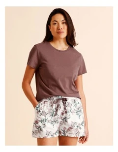 Essentials Short Sleeve Short PJ Set in Native Floral Print
