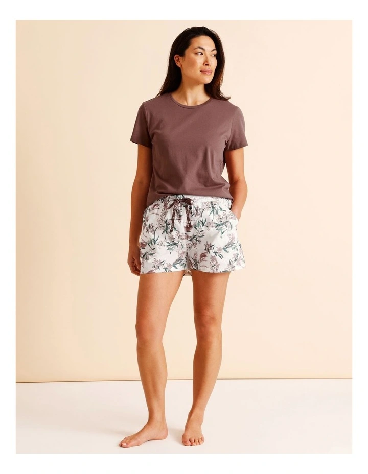 Essentials Short Sleeve Short PJ Set in Native Floral Print image 2