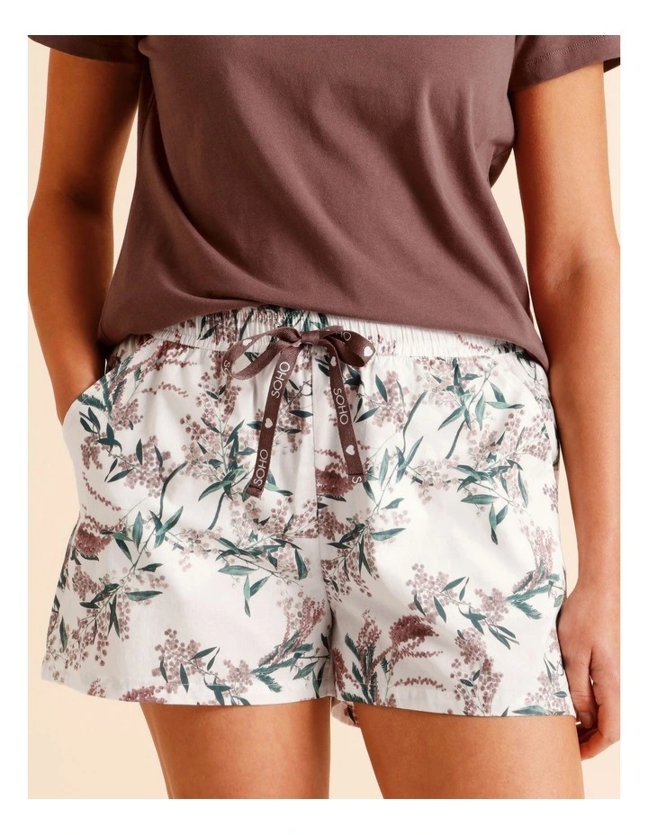 Essentials Short Sleeve Short PJ Set in Native Floral Print image 5