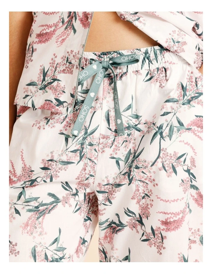 Core Cotton Short Sleeve 3/4 Pant PJ Set in Native Floral Print image 3