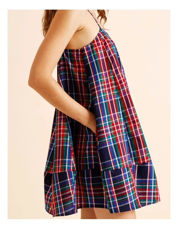 Christmas Relaxed Chemise in Navy Yarn Dyed Tartan image 2