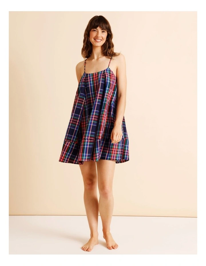 Christmas Relaxed Chemise in Navy Yarn Dyed Tartan image 3