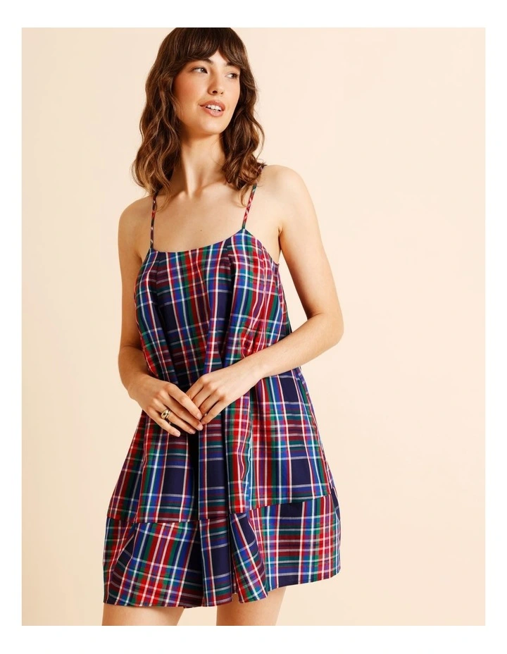 Christmas Relaxed Chemise in Navy Yarn Dyed Tartan image 4