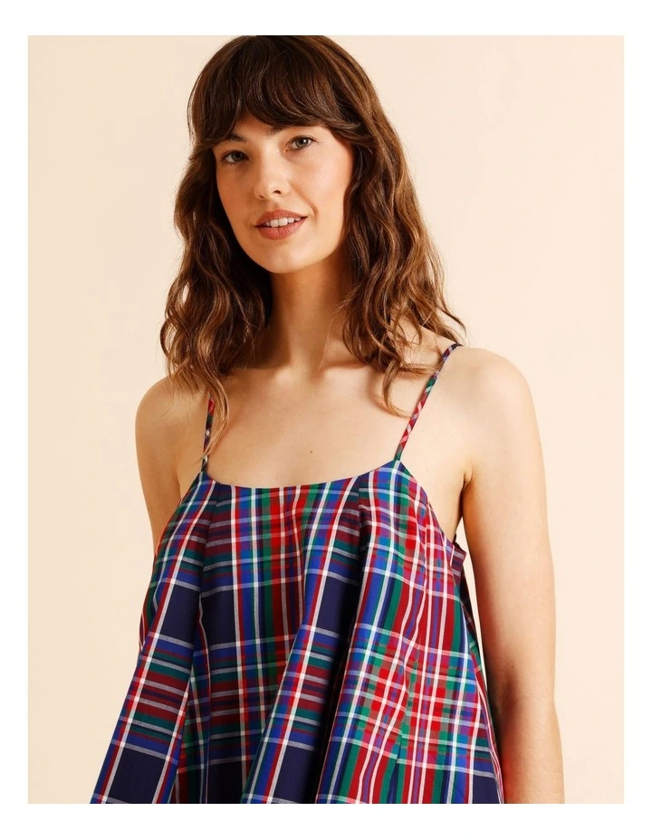 Christmas Relaxed Chemise in Navy Yarn Dyed Tartan image 5