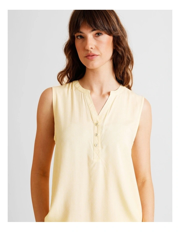 Serene Woven Sleeveless Long PJ Set in Summer Geo Print image 2