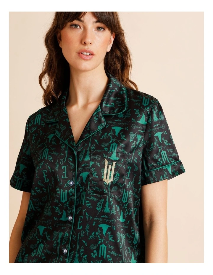 Wicked License Short Sleeve Short PJ Set in Black image 3