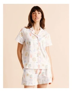 Core Cotton Short Sleeve Short PJ Set in Beach Print