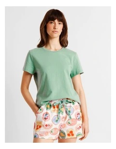 Essentials Short Sleeve Short PJ Set in Fruit Salad Print