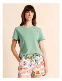 Essentials Short Sleeve Short PJ Set in Fruit Salad Print