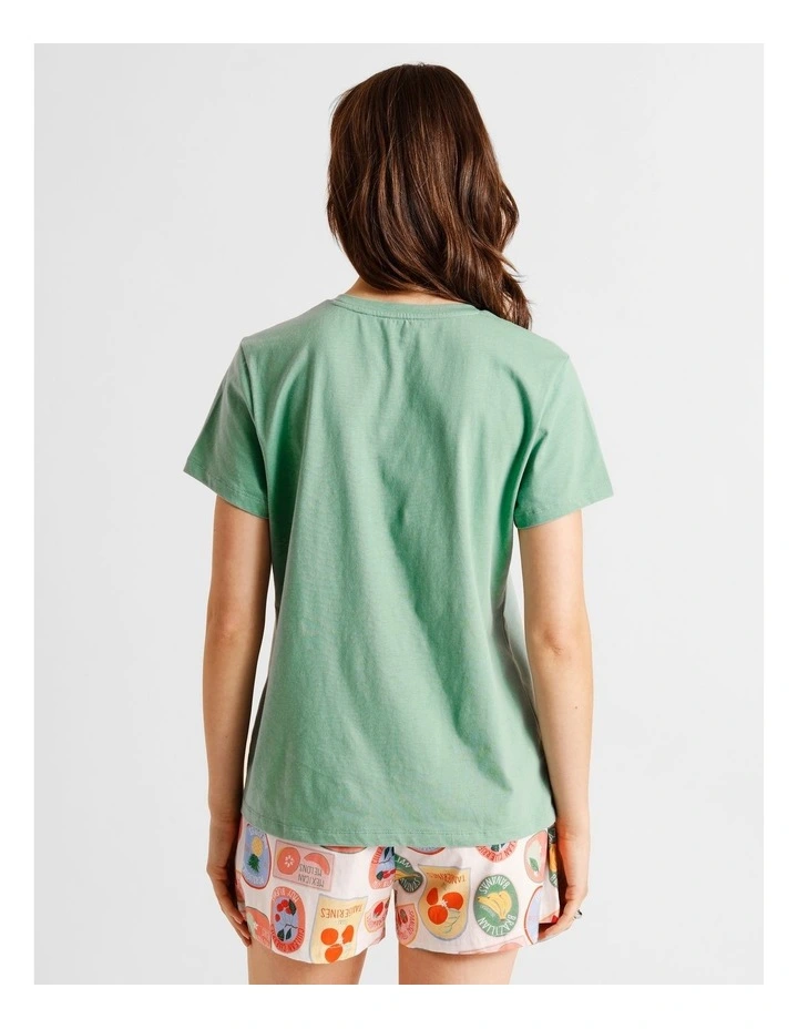 Essentials Short Sleeve Short PJ Set in Fruit Salad Print image 6