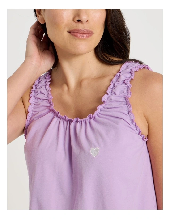 Fluted Edge Short Sleeve Pyjama Set in Lilac image 3