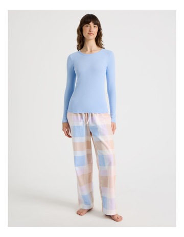 Blue Check Print colour