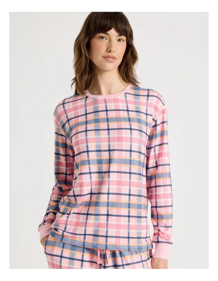 Cozy PJ Set in Pink Check Print image 2