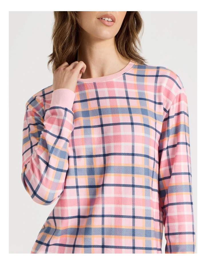 Cozy PJ Set in Pink Check Print image 3