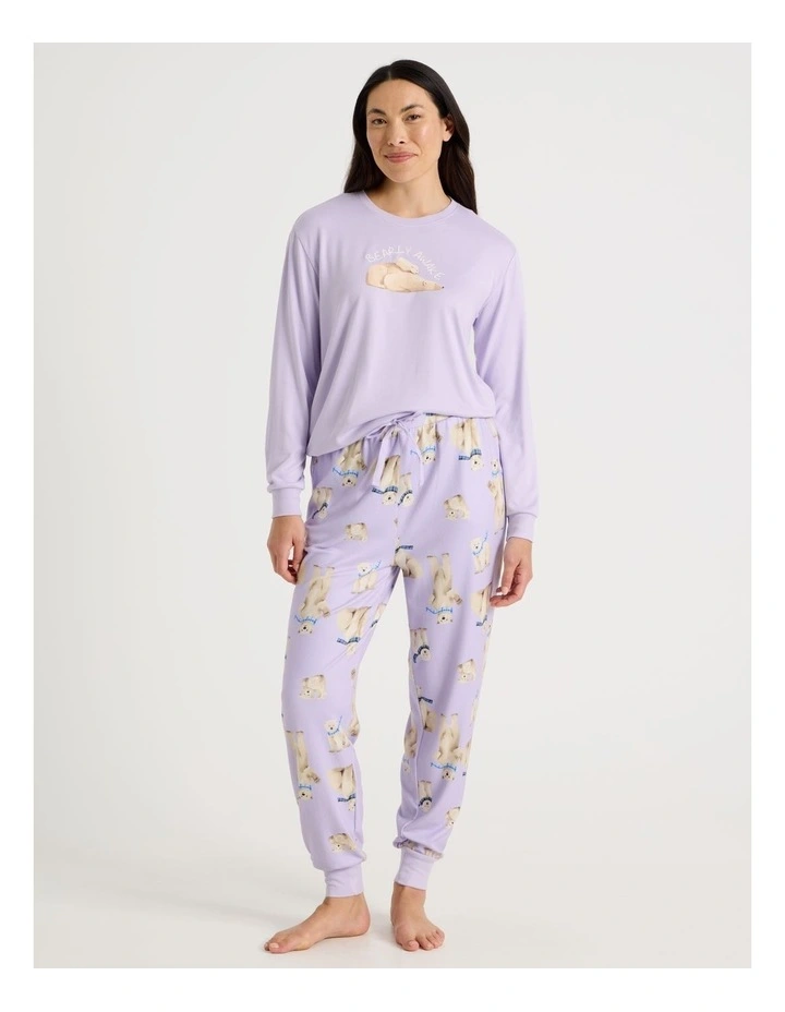 Pyjama Set in Winter Bears Print image 1