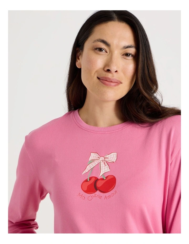 Pyjama Set in Cherry Gingham Print image 2