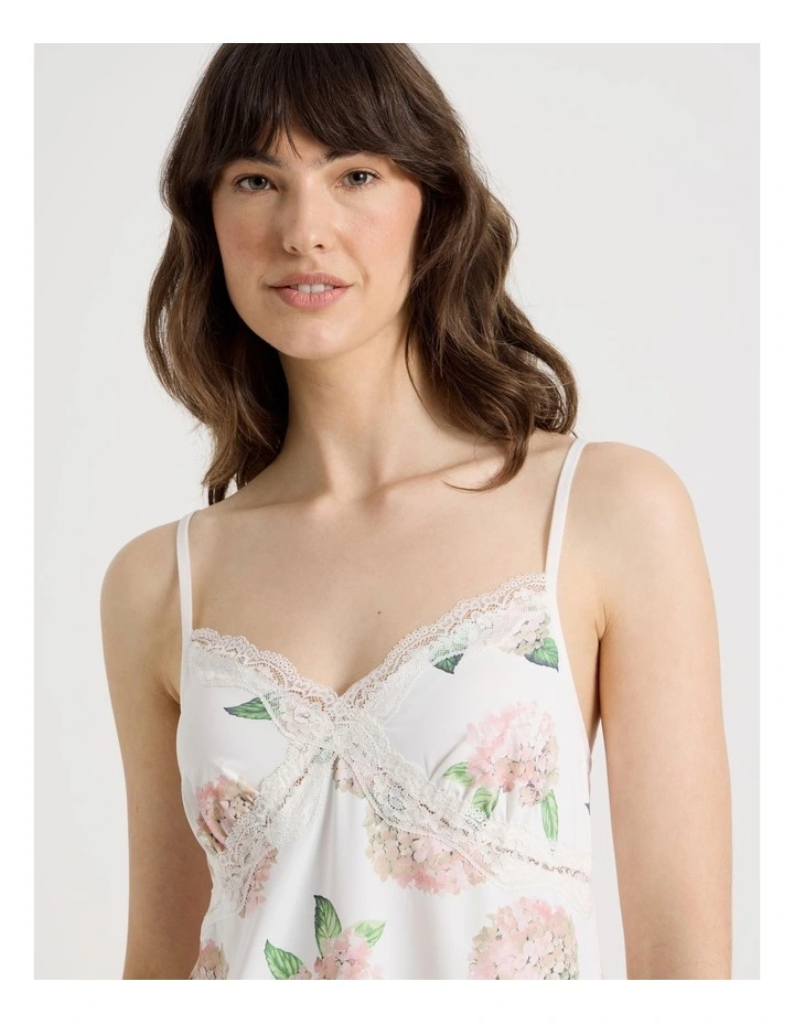Aurora Slinky Cami Boxer Set in White Hydrangea image 3