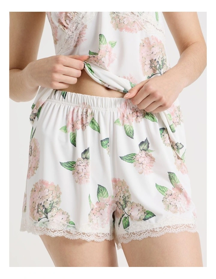 Aurora Slinky Cami Boxer Set in White Hydrangea image 4