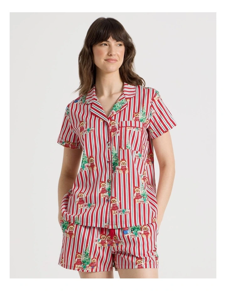 Charity Cotton Sateen Short Sleeve Pyjama Set in Charity Bear image 3