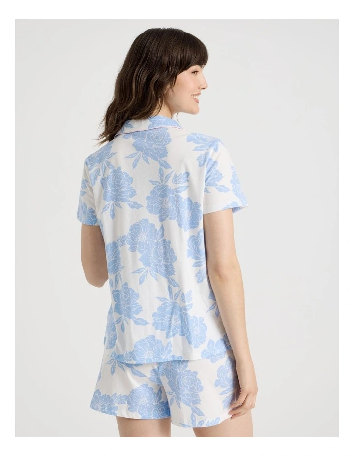 Relaxed Knit Pyjama Set in Blue Floral image 6