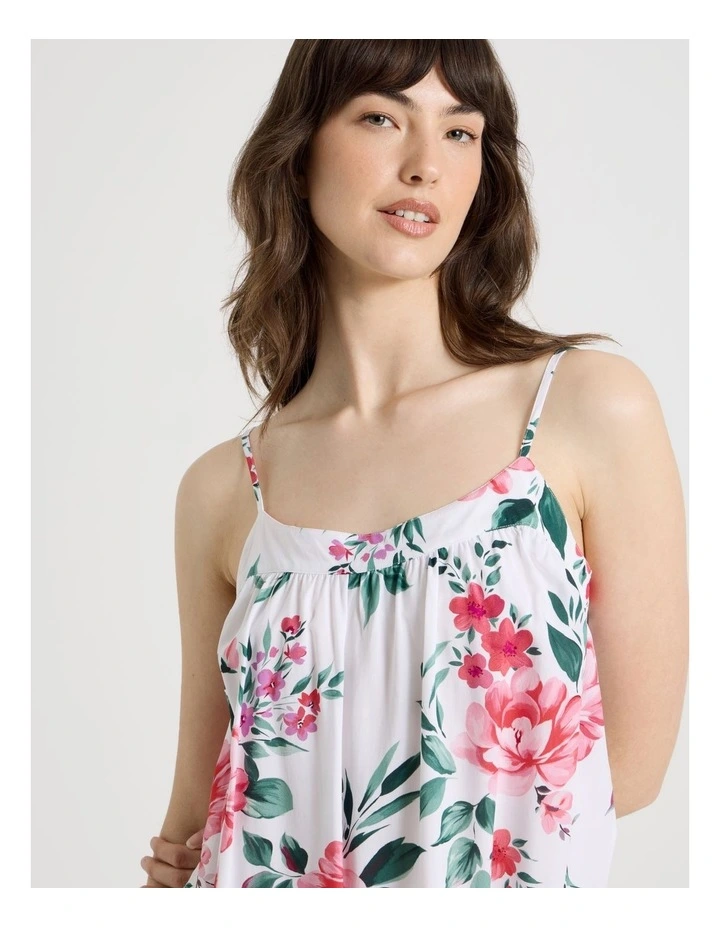 Woven Viscose Cami 3/4 PJ Set in Painted Floral image 2