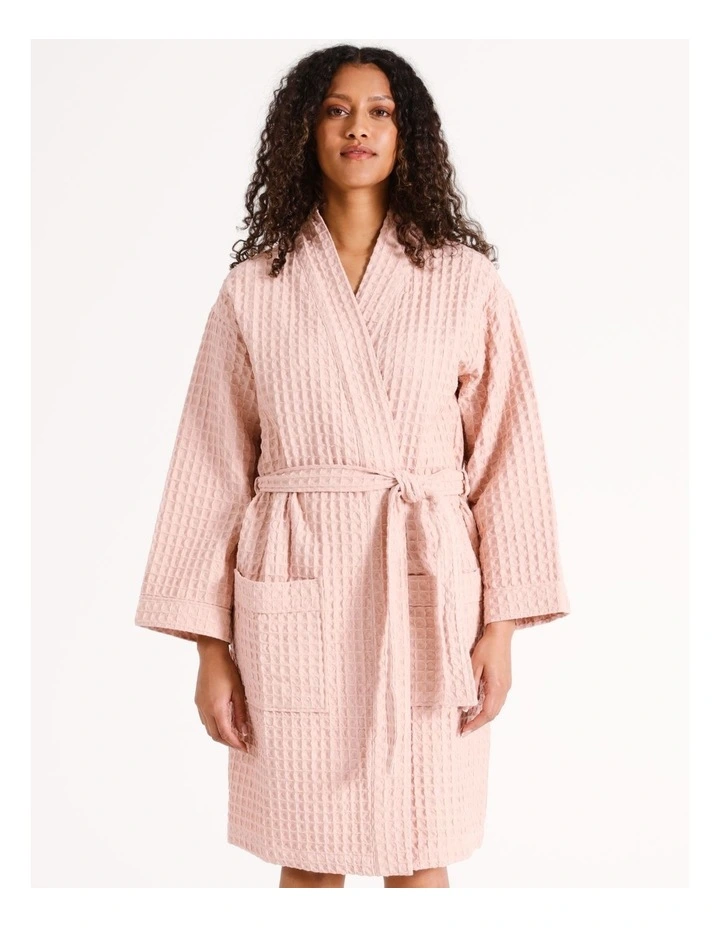 Waffle Robe in Rose image 1