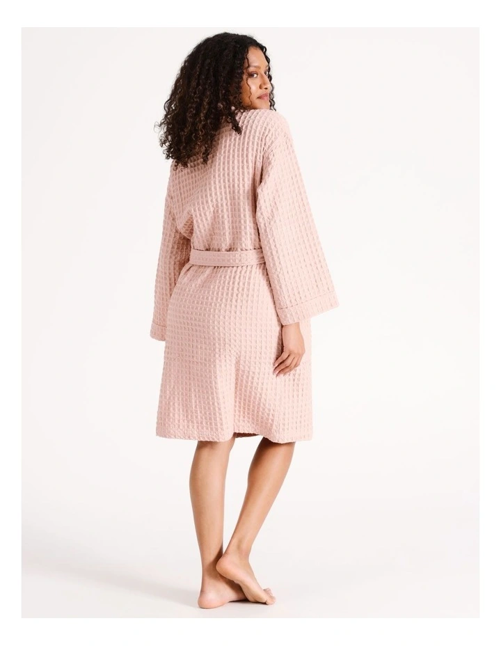 Waffle Robe in Rose image 4