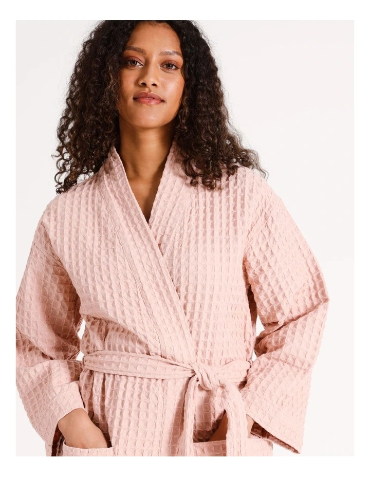 Waffle Robe in Rose image 5