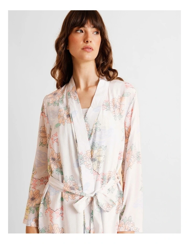 Serene Woven Robe in Summer Floral Print image 2