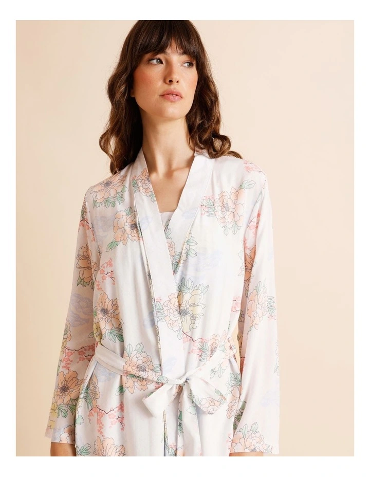 Serene Woven Robe in Summer Floral Print image 2