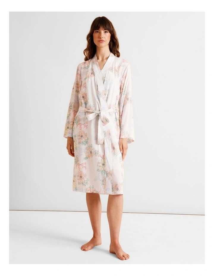 Serene Woven Robe in Summer Floral Print image 3