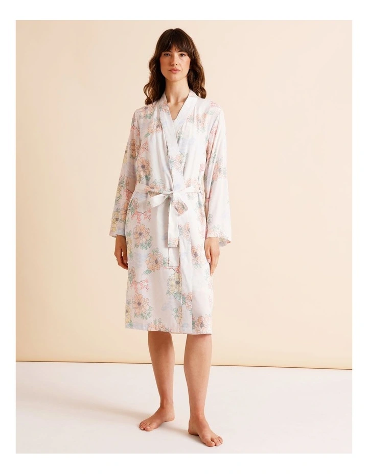 Serene Woven Robe in Summer Floral Print image 3
