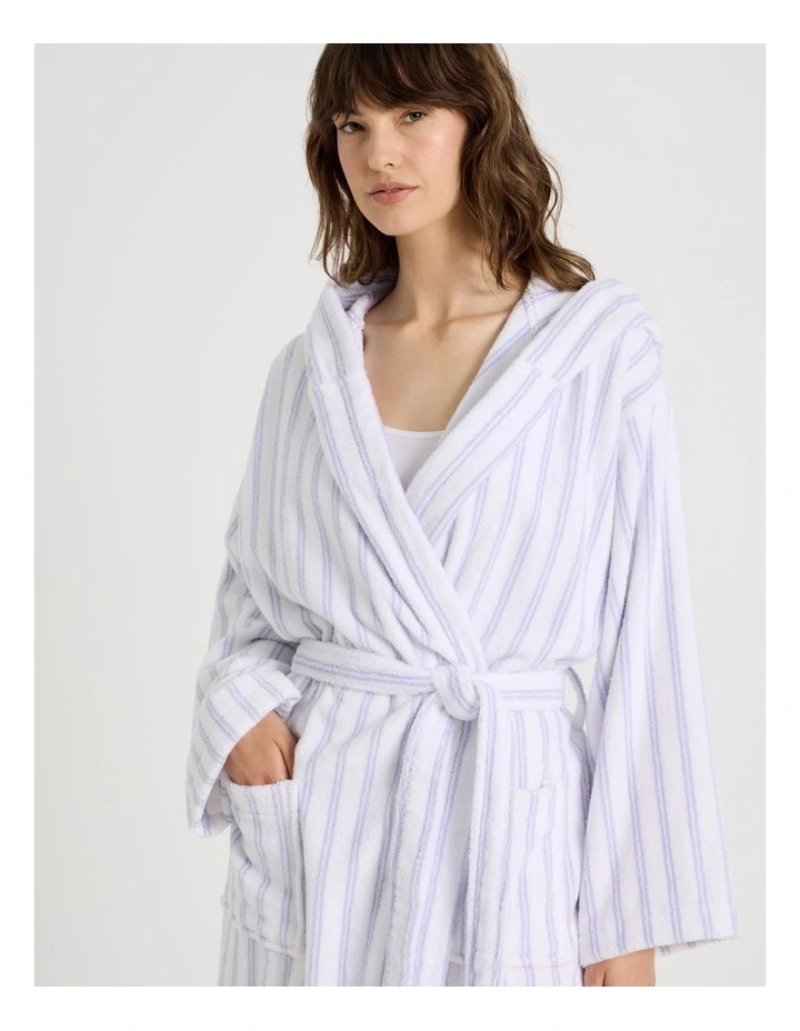 Oversized Waffle Robe in Light Blue image 3