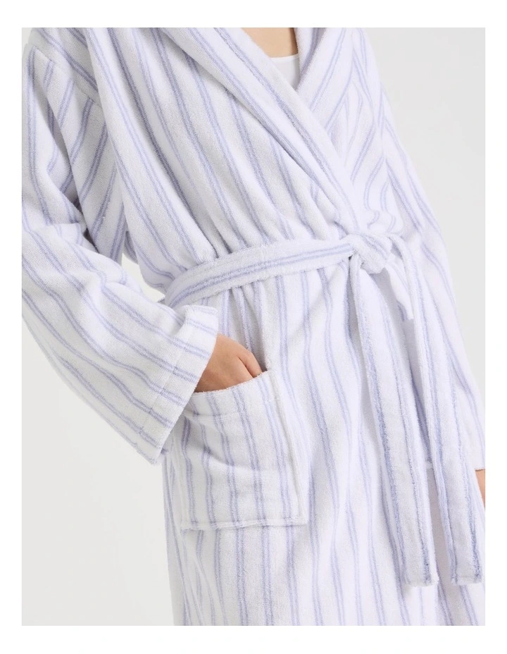 Oversized Waffle Robe in Light Blue image 8