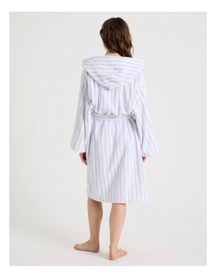 Oversized Waffle Robe in Light Blue image 10