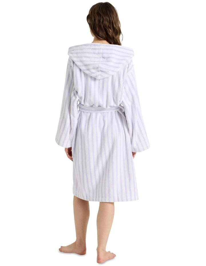Robes Terry Hooded Robe in Blue Y/D Stripe image 5