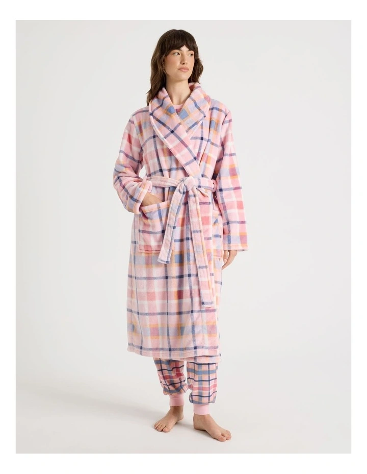 Robe in Pink Check Print image 1