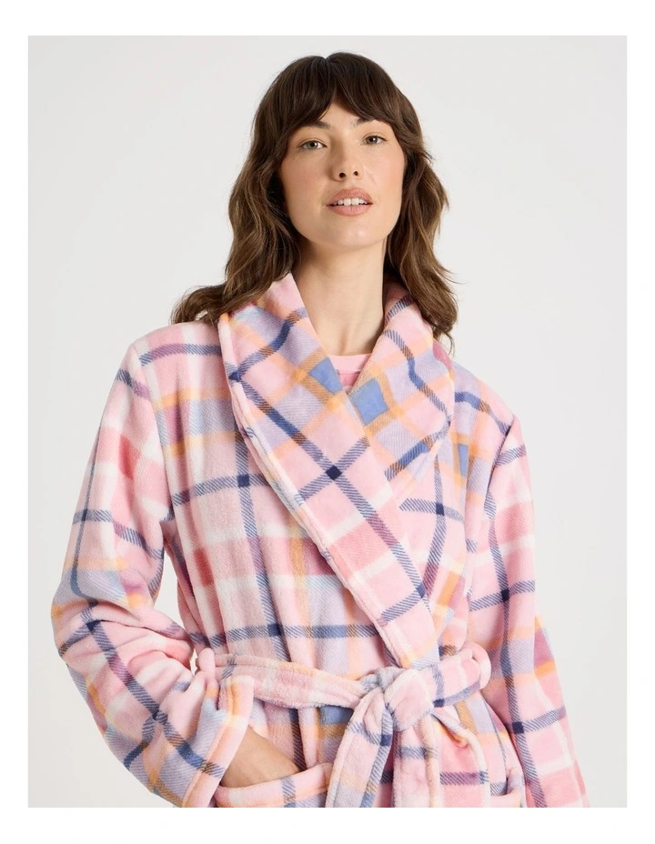 Robe in Pink Check Print image 2