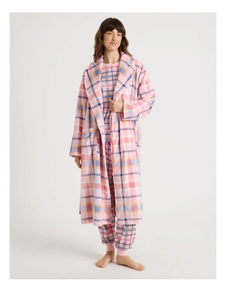 Robe in Pink Check Print image 3