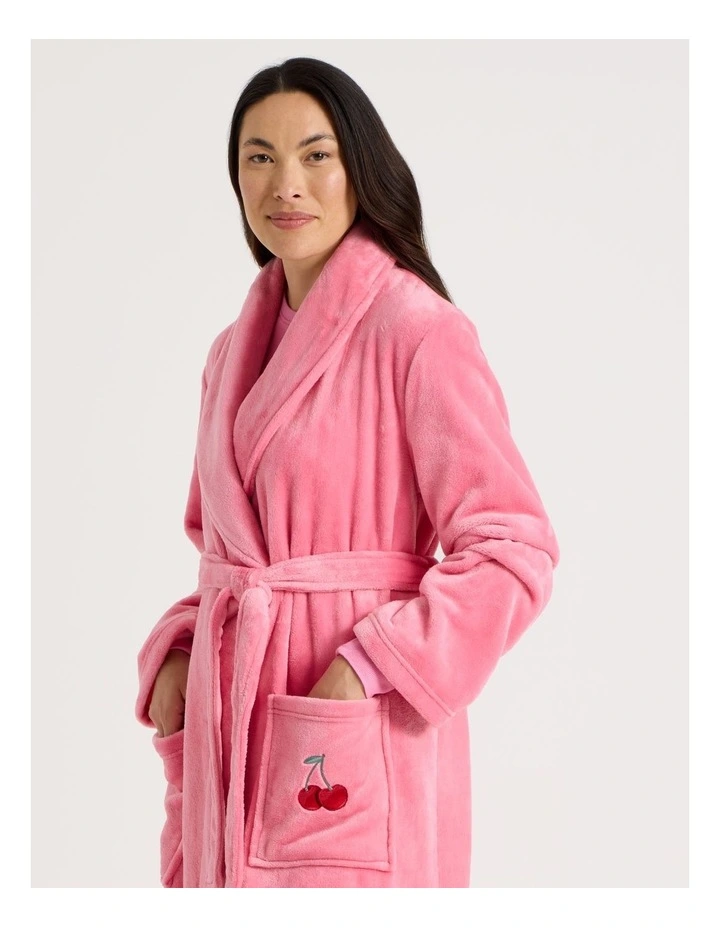 Novelty Robe in Cherry Pink image 3