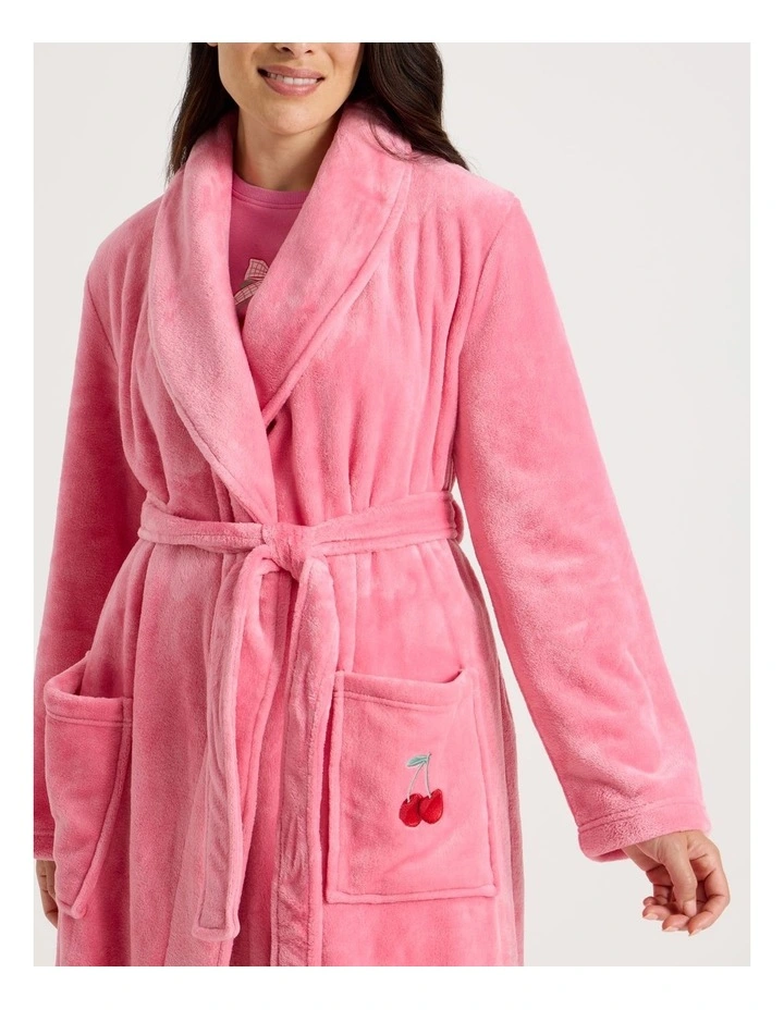 Novelty Robe in Cherry Pink image 4