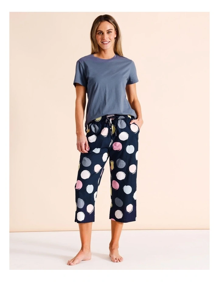 Tableline Woven 3/4 PJ Pant in Large Spots image 1
