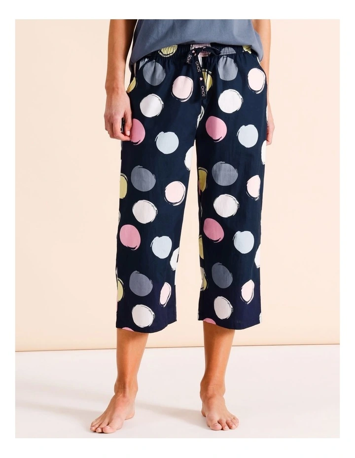 Tableline Woven 3/4 PJ Pant in Large Spots image 2