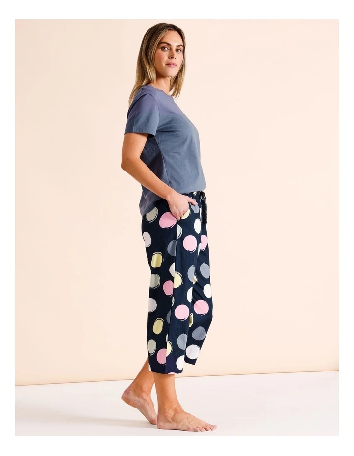 Tableline Woven 3/4 PJ Pant in Large Spots image 3