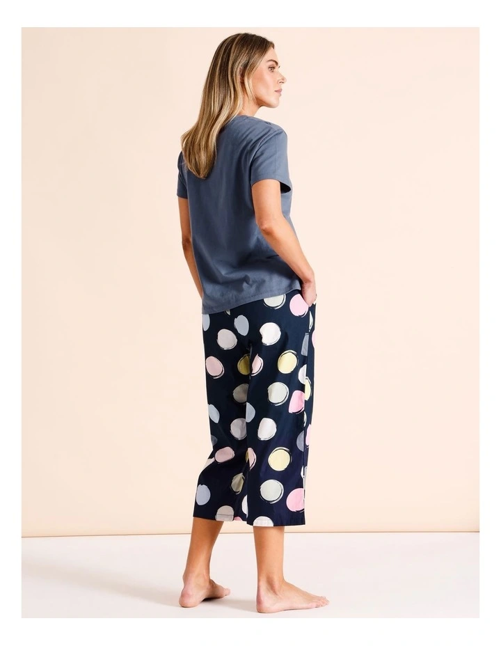 Tableline Woven 3/4 PJ Pant in Large Spots image 5