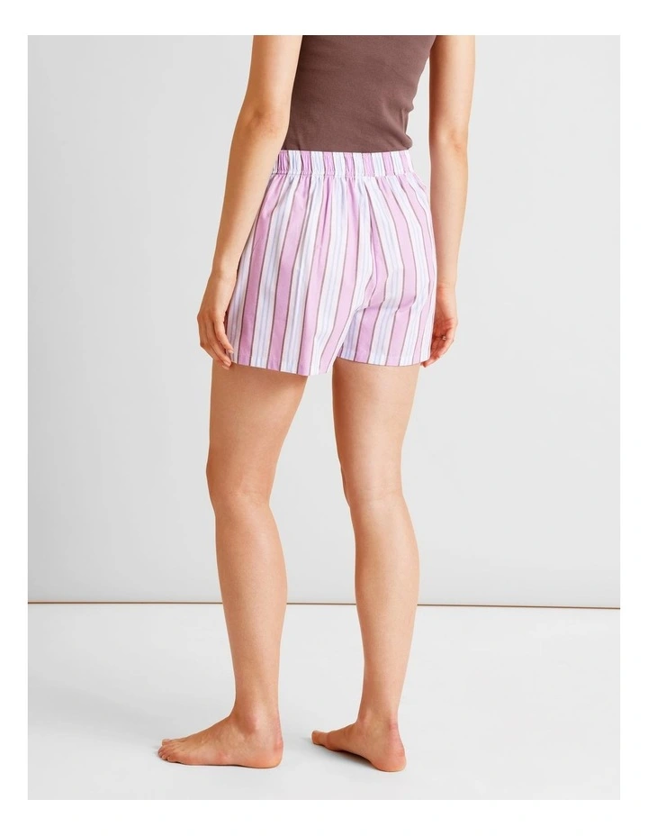 Essentials Woven PJ Short in Blue Stripe Print image 4