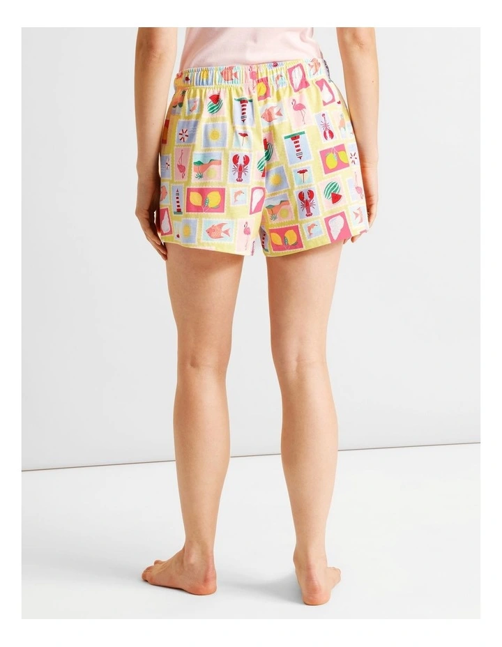 Essentials Knit PJ Short in Seaside Stamps Print image 5