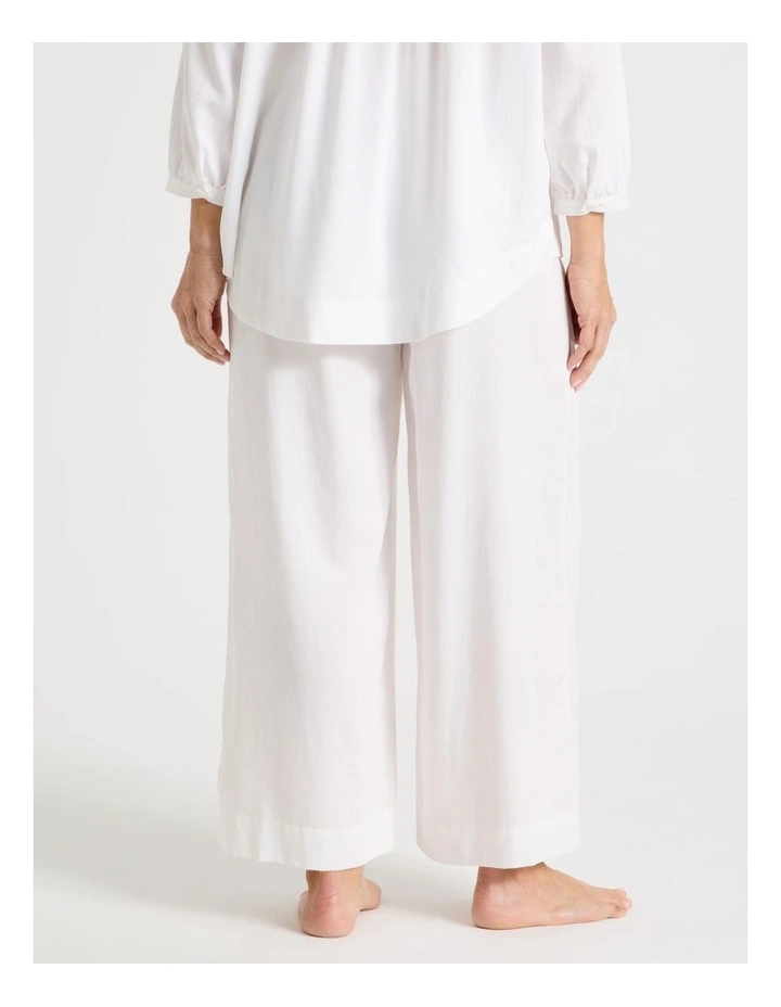 Relaxed Sleep Pants in White image 5