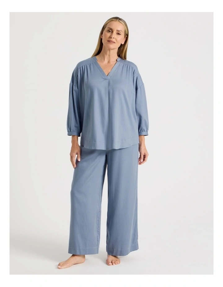 Relaxed Sleep Pants in Coastal Blue image 2