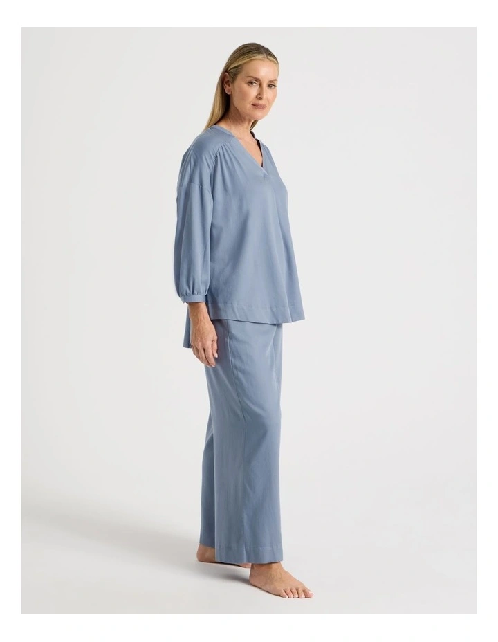Relaxed Sleep Pants in Coastal Blue image 4